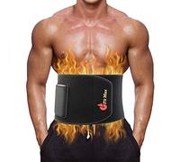 Fit Max Ceinture de sudation amincissante pour sauna, soutien lombaire réglable, ceinture de maintien du dos, ceinture ventrale, ceinture abdominale - Noir, Noir , Taille unique
