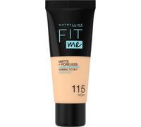 Maybelline Fit Me! Matte+Poreless fond de teint matifiant pour peaux normales à grasses teinte 115 Ivory 30 ml