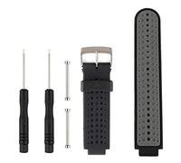 Fit-power Bracelet de montre en silicone souple pour Garmin Forerunner 235 220 230 620 630 735 Noir et gris