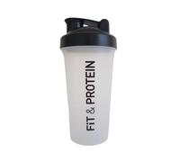 Fit & Protein Shaker pour boissons protéinées, 600 ml, Sans BPA, Transparent, 222422