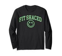 Fit Shaced Funny St Patrick's Paddys Irish Drinking Shamrock Manche Longue
