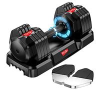 Fit Sir Ensemble d'haltères réglables de 25 kg (simple), de 6,5 à 25 kg, changement de poids de la main avec poignée antidérapante pour homme et femme, pour la maison, la gym, le corps, l'exercice, le