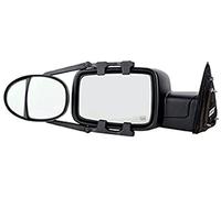 Fit System (3990) Rétroviseur de remorquage universel à double lentille avec système de montage à cliquet, paire, 12,7 x 17,8 cm