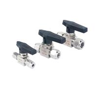 Fit Tube O.D 3/4/6/8/10/12/14/16/18/20mm 1/8" 1/4" 3/8" 1/2" 304 Stainless Compression Fitting Shut off Ball Valve PN 6.4(16mm)