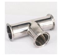 Fit Tube O.D 45mm 2" Tri Clamp Ferrule O.D 64mm 304 Stainless Steel Tee 3 Ways Ferrule Fitting