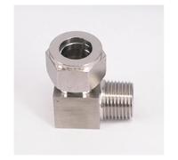 Fit Tube O/D 6mm -3/8" BSPT Elbow 304 Stainless Ferrule Pneumatic Air Compression Fitting YZWRWRMKTB