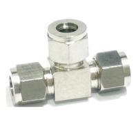 Fit Tube O/D 8 mm Tee Equal 3 voies Virole en acier inoxydable 304 Coupleur pneumatique Air Compression Coupleur Adaptateur Connecteur Raccord