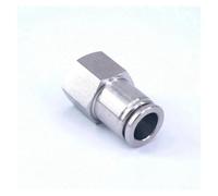 Fit Tube OD 10mm*3/8" Female Pneumatic 304 Stainless Steel Straight Push in Connector Quick Fitting Metal