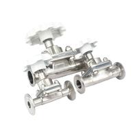 Fit Tube OD 12.7/15/19/25/32/38/45/51mm 316 Stainless Steel Ferrule O.D 25/34/50.5/64mm Tri Clamp Sanitary Diaphragm Valve(19x25.4mm)