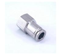 Fit Tube OD 8mm*1/4" Female Pneumatic 304 Stainless Steel Straight Push in Connector Quick Fitting Metal