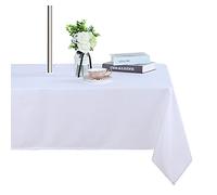 Fitable Nappe d'intérieur/extérieur avec trou pour parasol et fermeture à glissière, étanche, infroissable et lavable, pour printemps/été/fête/pique-nique/barbecue/terrasse, blanc, 152,4 x 213,4 cm