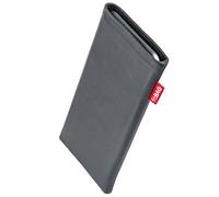 fitBAG Beat Grise en Cuir Nappa intérieur Pochette customisée adaptée Housse de Protection pour ZTE Blade V70 Max | Nettoyage de l’écran | Fabriqué en Allemagne