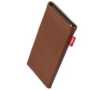 fitBAG Beat Marron en Cuir Nappa intérieur Pochette customisée adaptée Housse de Protection pour Samsung Galaxy Z Fold5 / Z Fold 5 | Nettoyage de l’écran | Fabriqué en Allemagne