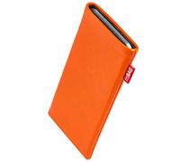 fitBAG Beat Orange en Cuir Nappa intérieur Pochette customisée adaptée Housse de Protection pour ZTE Blade V70 Max | Nettoyage de l’écran | Fabriqué en Allemagne