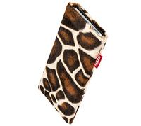 fitBAG Bonga Girafe en Imitation Fourrure Pochette customisée adaptée Housse de Protection pour Ledger STAX | Nettoyage de l’écran | Fabriqué en Allemagne