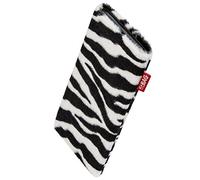 fitBAG Bonga Zèbre en Imitation Fourrure Pochette customisée adaptée Housse de Protection pour Ledger STAX | Nettoyage de l’écran | Fabriqué en Allemagne