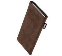 fitBAG Classic Marron Pochette customisée adaptée Housse de Protection pour ZTE Blade V70 Max | Nettoyage de l’écran | Fabriqué en Allemagne
