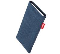 fitBAG Jive Bleu en Tissu Pochette customisée adaptée Housse de Protection pour Samsung Galaxy S25 | Nettoyage de l’écran | Fabriqué en Allemagne