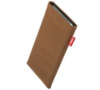 fitBAG Rave Marron en Tissu Pochette customisée adaptée Housse de Protection pour ZTE Blade V70 Max | Nettoyage de l’écran | Fabriqué en Allemagne