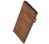 fitBAG Retro Marron en Tissu Pochette customisée adaptée Housse de Protection pour Ledger STAX | Nettoyage de l’écran | Fabriqué en Allemagne