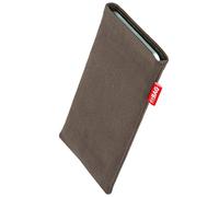 fitBAG Rock Taupe en Tissu Pochette customisée adaptée Housse de Protection pour Samsung Galaxy S24 FE | Nettoyage de l’écran | Fabriqué en Allemagne