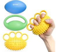 FitBeast Lot de 3 balles d'exercice pour la main pour adultes, ensemble d'entraînement de force pour la rééducation, le soulagement du stress, l'arthrite, le canal carpien, la force et la flexibilité