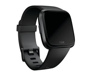 Fitbit Bracelet Classic silicone Fitbit Versa / Versa 2 / Versa Lite Taille L Noir Noir