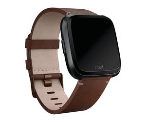 Fitbit Bracelet Leather Fitbit Versa / Versa 2 / Versa Lite Taille L Cognac Marron