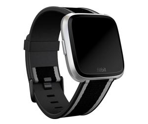 Fitbit Bracelet Woven Fitbit Versa / Versa 2 / Versa Lite Taille S Grey / Black Multicolore