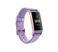 Fitbit Charge 3 NFC Édition spéciale Tracker d'activité avancé avec fréquence cardiaque, suivi de la natation - Or rose/lavande, taille unique (renouvelé)