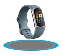 FITBIT Charge 5 - Bracelet d'activité - 6 mois d'abonnement à Premium - Bleu acier/platine