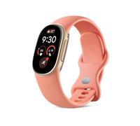 Fitbit Edge par Google - boîtier Champagne Doré/Bracelet Sport Rose Pêche | Bracelet d'activité sport, coach bien-être, suivi du sommeil, affichage facile, batterie rapide, compatible Android et iOS