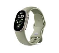 Fitbit Edge par Google - boîtier Pyrite Satinée/Bracelet Sport Olive | Bracelet d'activité sport, coach bien-être, suivi du sommeil, affichage facile, batterie rapide, compatible Android et iOS