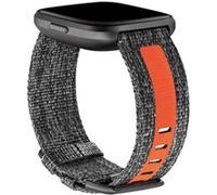 Fitbit FB171WBGYTAS accessoire intelligent à porter sur soi Bande Charbon de bois, Orange Aluminium, Synthétique G