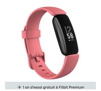 Fitbit Inspire 2 - Noir - Tracker d'activités avec bracelet - silicone - rose du désert - taille du bracelet : S/L - monochrome - Bluetooth