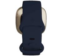 Fitbit Montre intelligente Versa 3 – Aluminium or doux 40 mm GPS Wi‑Fi NFC – Bracelet silicone minuit