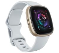 Fitbit Montre connectée Sense 2 – Aluminium or doux, NFC & Bluetooth, bracelet S brume bleue