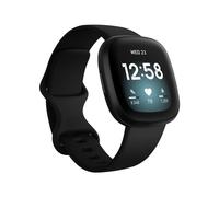 Fitbit Versa 3 Aluminium noir - montre connectée - bracelet silicone noir 140-220 mm - S/L - Wi-Fi, NFC, Bluetooth
