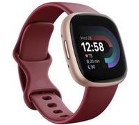 Fitbit Montre connectée Versa 4 – Étanche, Suivi fréquence cardiaque – Rose cuivre 40 mm