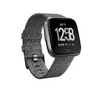 Fitbit Versa - Special Edition - noir - Montre connectée avec bracelet tissée - noir charbon - Bluetooth, NFC