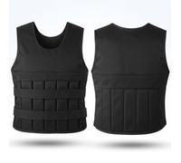 Fitby Gilet Lesté 10 kg Noir, Poids Réglables, Gilet Musculation Cardio CrossFit Taille L+