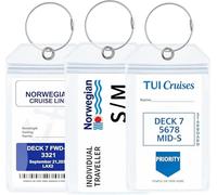 FitDA 3 PCS Étiquettes à Bagage de Croisière, Étiquette Valise Voyage Avion
