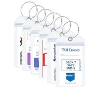 FitDA 6 PCS Étiquettes à Bagage de Croisière, 19 x 11 cm Étiquette Valise Voyage Avion, Transparente PVC Imperméable, Idéales Prévenir la Perte des Sacs et Valises