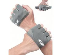 FitDA Gants de Fitness, Demi-Paume Gants Musculation Homme et Femme, Design à Quatre Doigts, Anti-Cocon Antidérapant, Respirants Durable, Portables et Faciles à Nettoyer pour Sports Muscu (Gris, M)