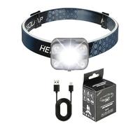FitDA Lampe Frontale Rechargeable, 2000 LM Torche Frontale LED Puissante | 4 Modes d'Éclairage, Léger Étanche IPX4, pour Camping, Course, Pêche, Activités Nocturnes