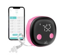 Fitdays Mètre Ruban Intelligent | Analyse du BMI/Graisse Corporelle via Bluetooth & Écran LED | Rétractable Automatique pour Fitness/Perte de Poids | App Fitdays & Design Ergonomique (ER307-Rose)
