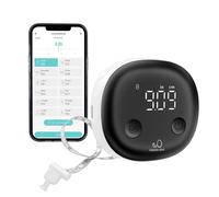 Fitdays Smart Tape MeasureBmi/Body Fat Analysis Via Bluetooth & Led DisplayAutomatic Retractable For Fitness/Weight LossApp Fitdays & Ergonomic Design (Er307-Black)