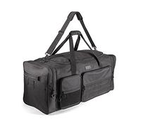 Fitdom 130L 36" Heavy Duty Extra Large Sports Gym Equipment Travel Duffle Bag W/Adjustable Shoulder Strap & 7 Compartments. Perfect for Soccer Baseball Basketball Hockey Football, Team Coaches & More