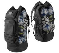 Fitdom Sac de ballon de football en maille très résistant avec bandoulière réglable pour entraîneur avec une poche avant surdimensionnée pour les accessoires de sport. Idéal pour tous les équipements