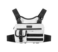 Fitdom Sac de Poitrine Tactique pour Homme avec Support de téléphone intégré. Ce Gilet EDC Rig Pouch est Parfait pour Les entraînements, Le Cyclisme et la randonnée